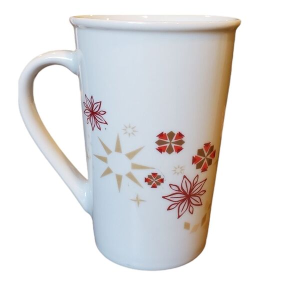 Starbucks Poinsettia Snowflake mug - Picture 3 of 5